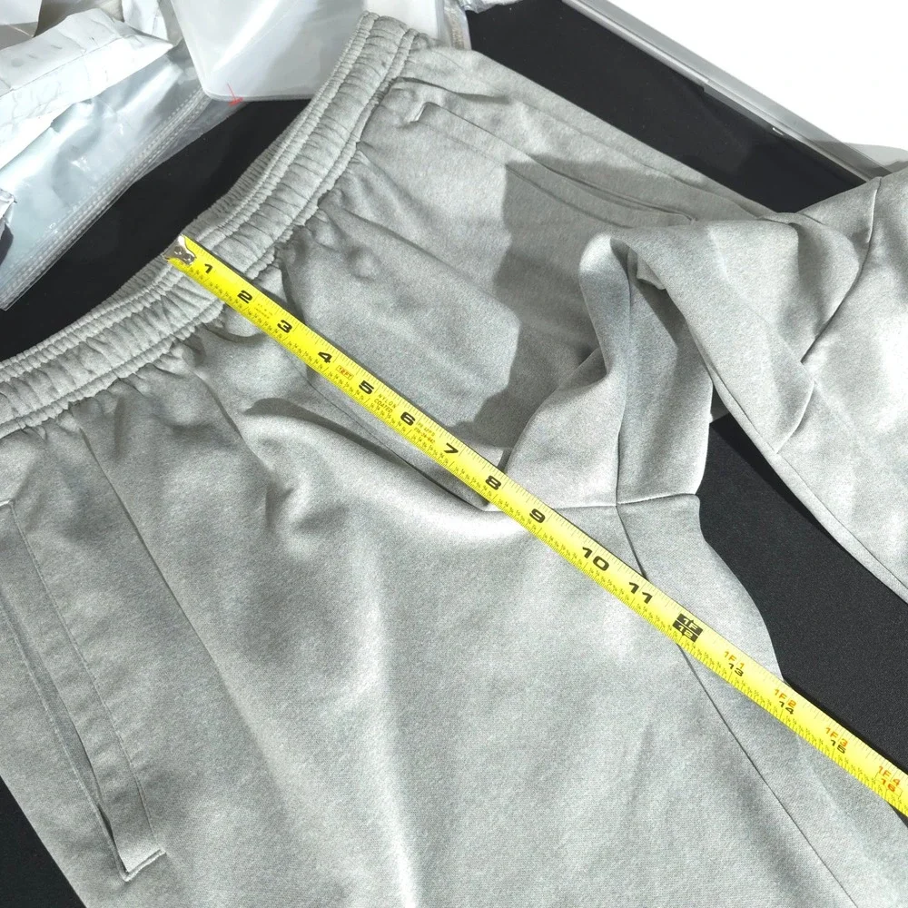 Adidas Training Pants Mens Gray Athletic Jogger Sweatpants Zipper Pockets Medium